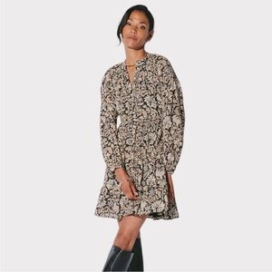 Cleobella - Mylah Mini Dress - Black/Tan Floral - Size S